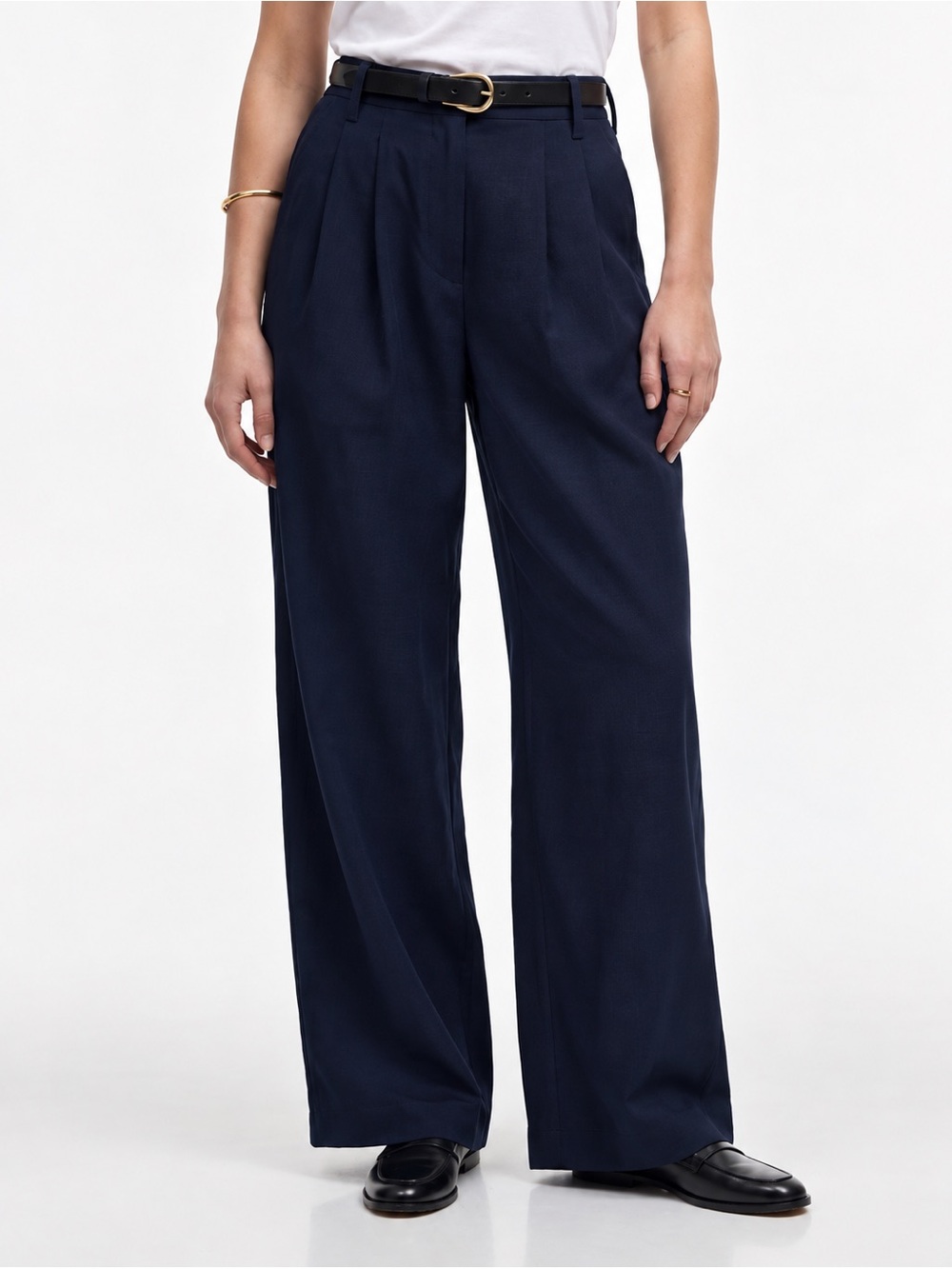 Madewell The Harlow Navy Wide Leg Pants 2
